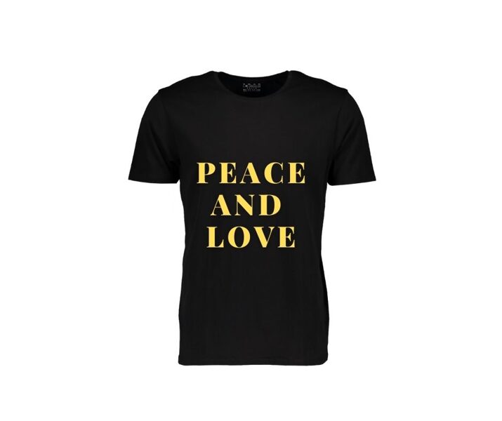 Peace And Love T-shirt gold mate