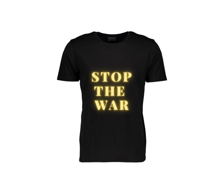 Stop The War T-shirt gold