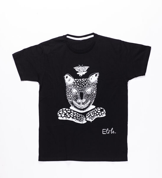 Elitas Patmalnieces T-krekls melns kaķis